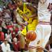 Michigan sophomore Trey Burke passes the ball around Indiana sophomore Cody Zeller during the first half at Assembly Hall on Saturday, Feb. 2 in Bloomington, Ind. Melanie Maxwell I AnnArbor.com